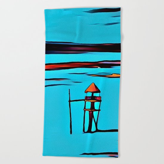 Baywatch Tower Beach Towel