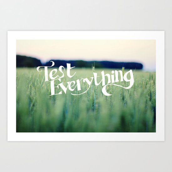 test e v e r y t h i n g Art Print