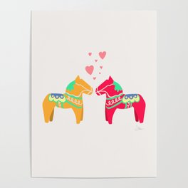 Swedish Dala Horse Joy | Art Print Poster
