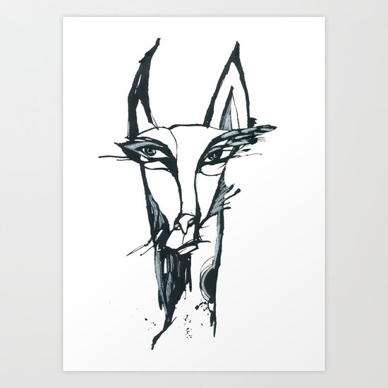 face of the animals Art Print