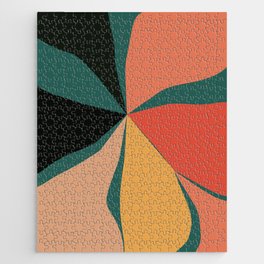 Midnight Garden #2 - Modern Art Print Jigsaw Puzzle