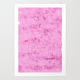 Pink Galaxy Watercolor Art Print