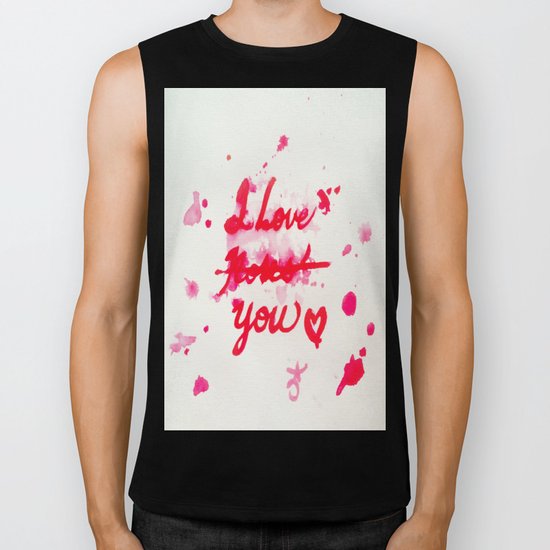 I Love Roses... I Mean, I Love You Biker Tank