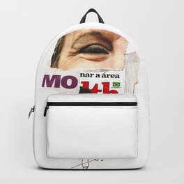 Moralism x Prudence 1 Backpack | Minimal, Vintage, Draw, Collage, Old, Retro, Eye, Fight, Typography, Type 