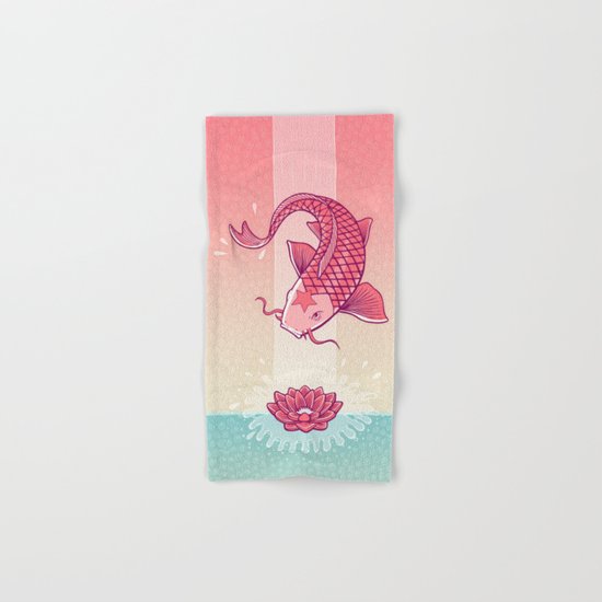 Perseverance // Koi & Lotus Hand & Bath Towel