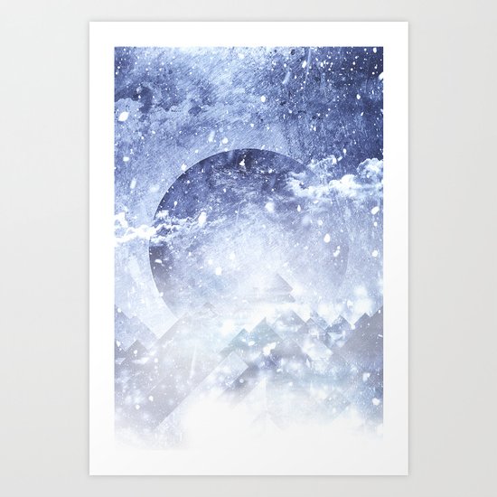 Even mountains get cold Art Print
