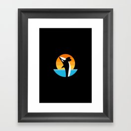 Orca Sunset Framed Art Print
