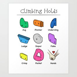 Gym Climbing Holds Art Print