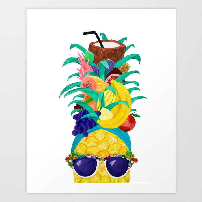 Chiquita Pineapple Art Print