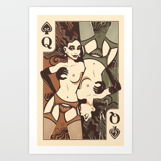 Queen of Spades Art Print