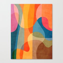 Colorful Vibrant Bright Modern Abstract Artwork Canvas Print