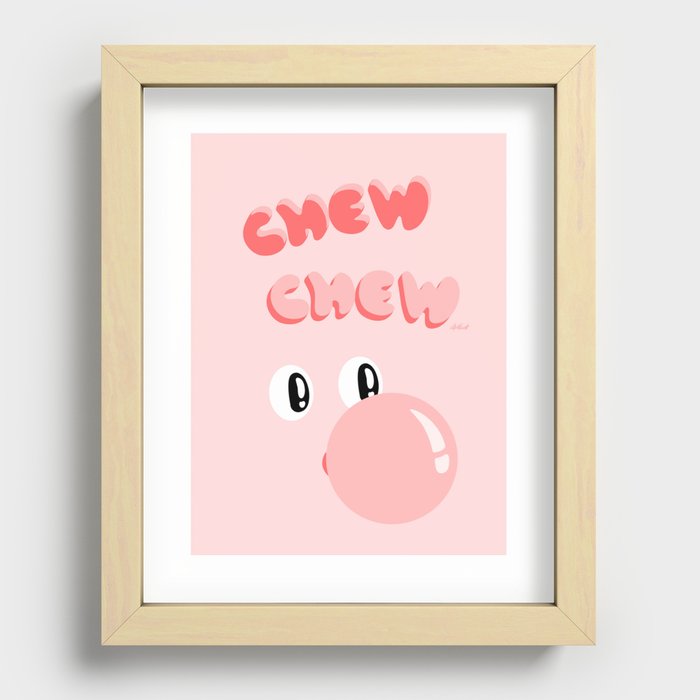 Chew Chew Recessed Framed Print