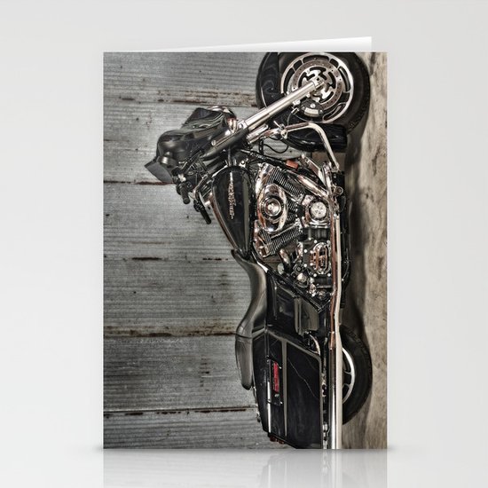 Black Harley Street Glide Stationery Cards