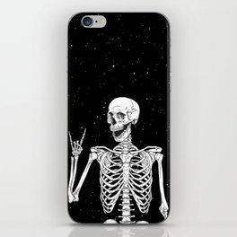 Rock and Roll Skeleton Design iPhone Skin
