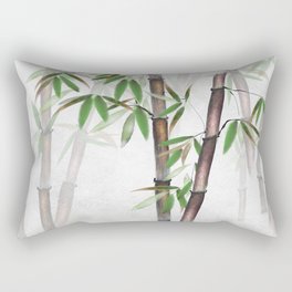 Bamboo Forest on patterned cloth Rectangular Pillow