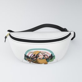 Camping tent outdoors Graphic Design Fanny Pack