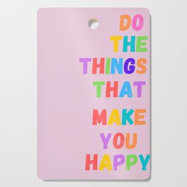 Happiness Quote Print | Motivational Quotes Poster | Happy Inspirational Saying | Wall Art Prints  Cutting Board
