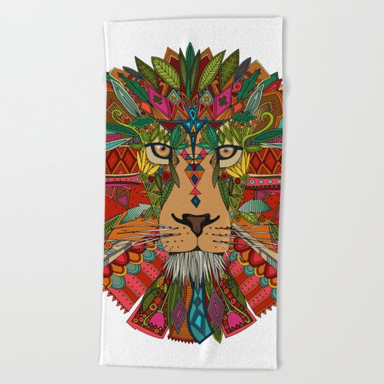 lion Beach Towel