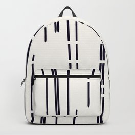 Abstract broken lines - black on off white Backpack | Lines, Contemporary, B W, Design, Pattern, Modern, Digital, Verticallines, Ink, Abstract 