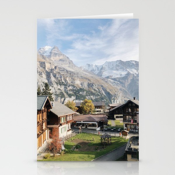 Mountain Top Murren Afternoon, Lauterbrunnen Switzerland Stationery Cards