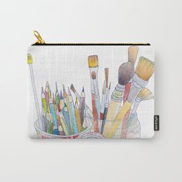 Art Tools: pencils and brushes (ink & watercolour) Carry-All Pouch