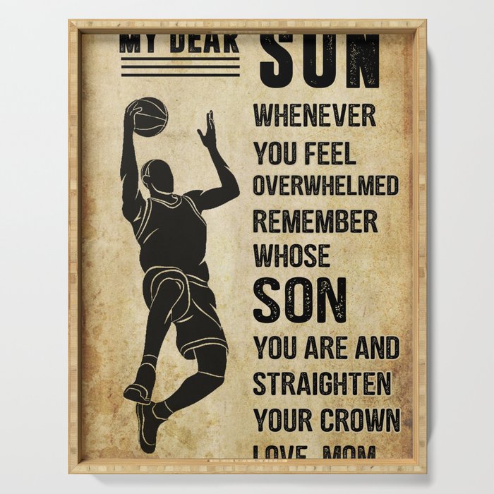 Basketball Dear My Son Poster.png Serving Tray