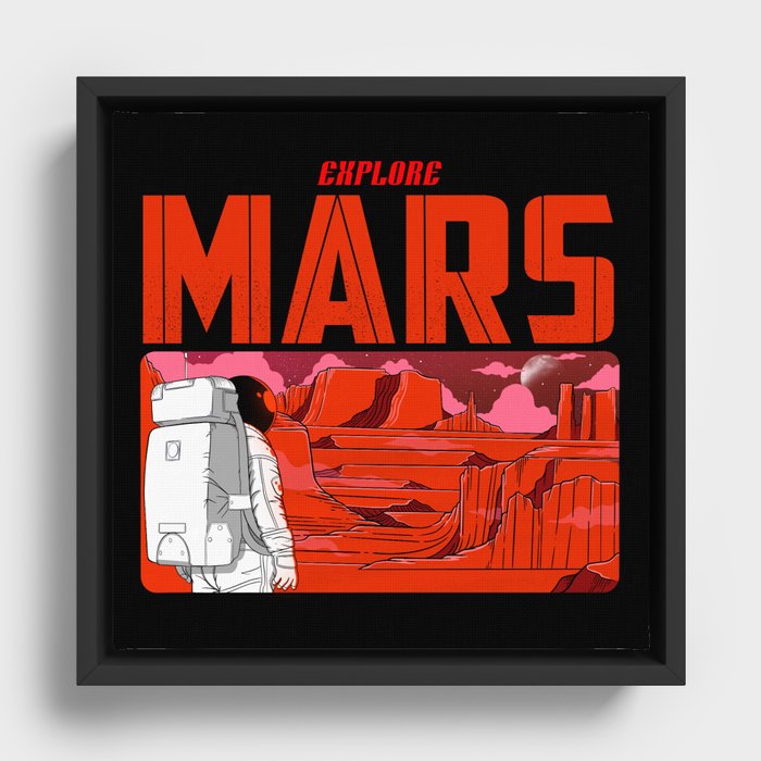 Explore the Mars Framed Canvas