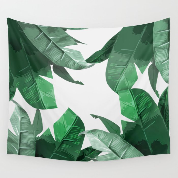 Tropical Palm Print Wall Tapestry