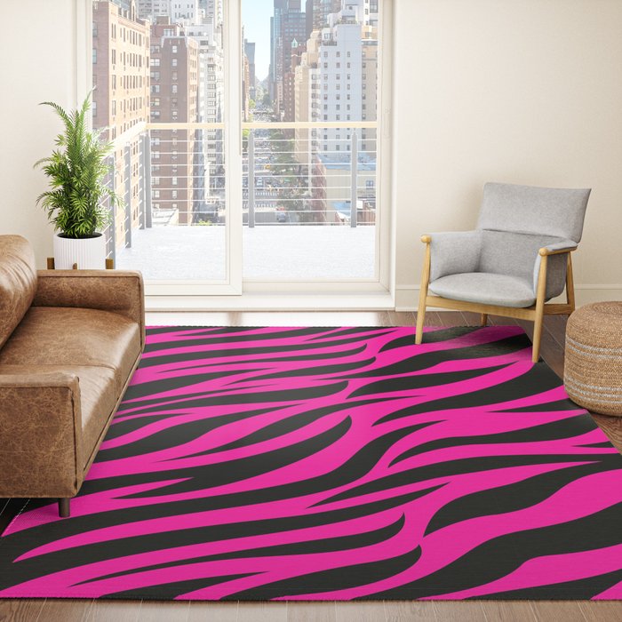 ZEBRA PINK Bath Rug By Kavka Designs - Bed Bath & Beyond - 34525578