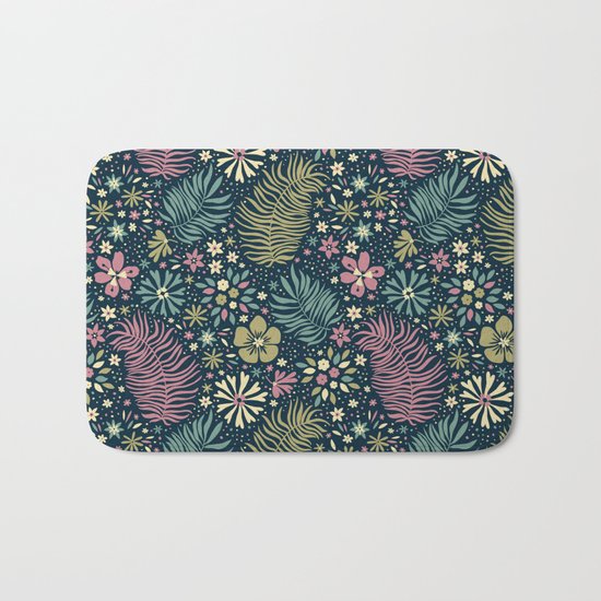Mystical Forest (Teal and Lilac) Bath Mat