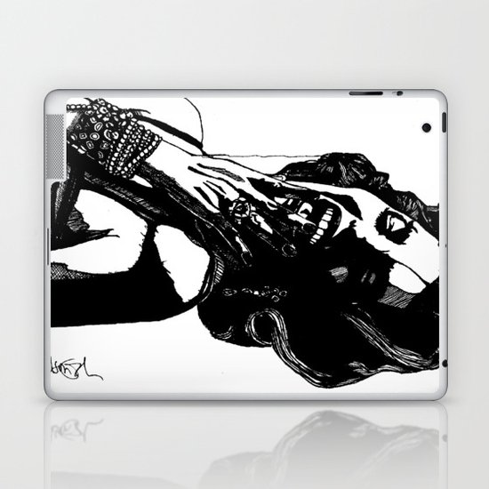 B&W Fashion Illustration - Part 2 Laptop & iPad Skin