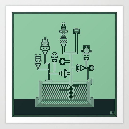 Planticular Robotic Art Print