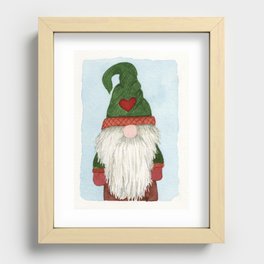 Christmas Gnome Recessed Framed Print