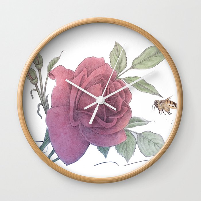 Rose artwork Wall Clock