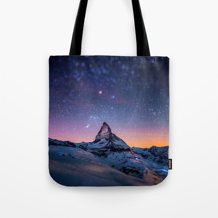 Mountain Reach the Galaxy Tote Bag