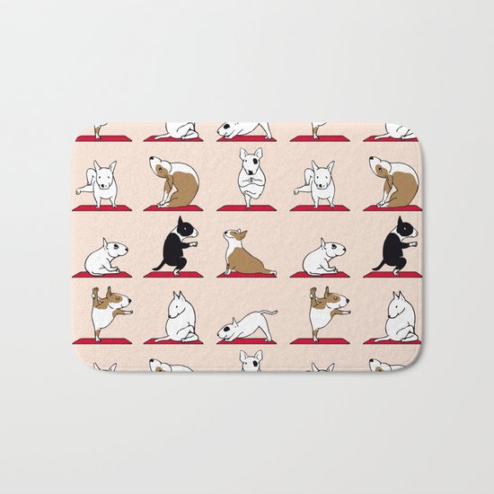 Bull Terrier Yoga Bath Mat