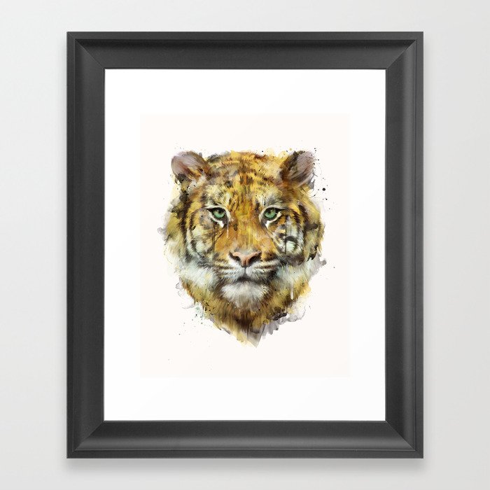 Tiger // Strength Framed Art Print