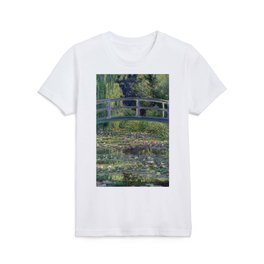 Water Lilies and the Japanese Bridge by Claude Monet Kids T Shirt