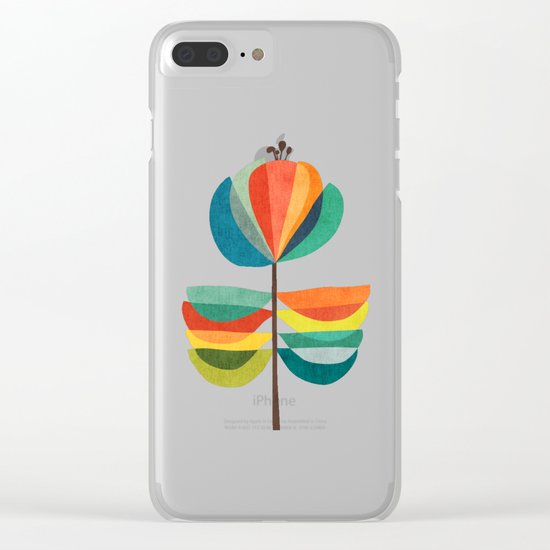 Whimsical Bloom Clear iPhone Case