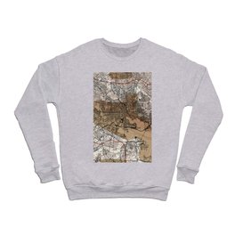 USA, Baltimore City Map Collage Crewneck Sweatshirt