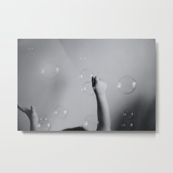 catching bubbles Metal Print