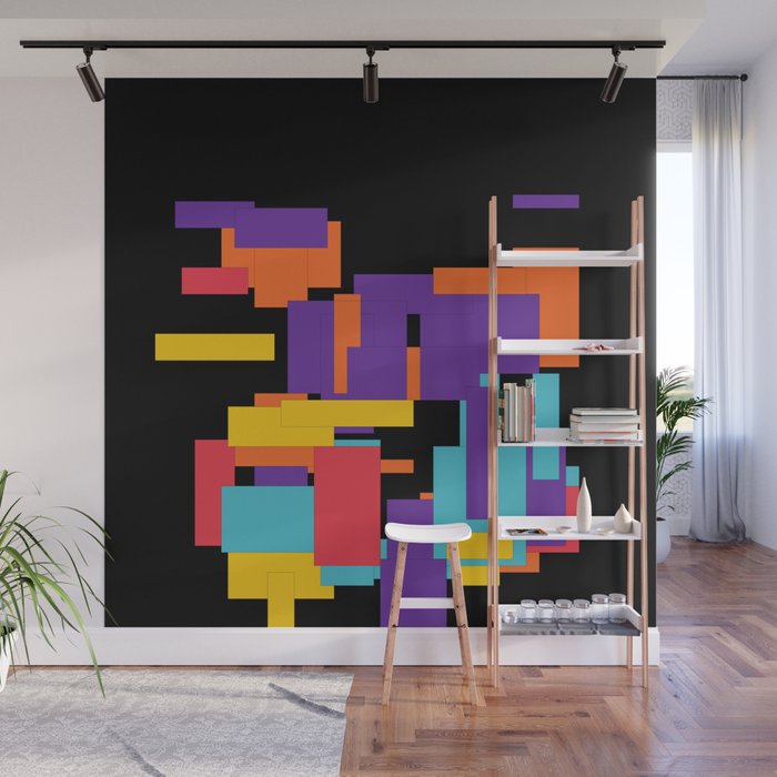 random squares Wall Mural