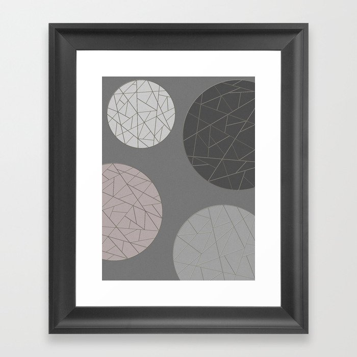 BROKEN (abstract geometric) Framed Art Print