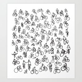 Bicycle Diaries :: Single Line Art Print