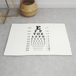 Optician Eye Test Ophthalmologist Chart Rug