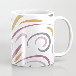 Abstract hand drawn doodle thin line wavy seamless pattern Coffee Mug