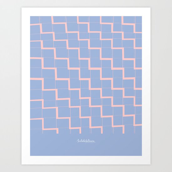BLUEZIGZAG Art Print