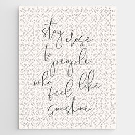 Stay close to the Sunshine - Positive words Jigsaw Puzzle