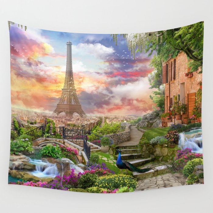 Eiffel tower hotsell tapestry
