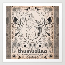 Little Thumbelina Girl: Thumb's Favorite Things Art Print